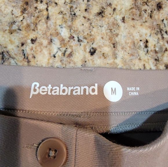 Betabrand Dress Pant Yoga Pant Bootcut Clasdic Khaki Twill Women's Size Medium - Picture 7 of 8